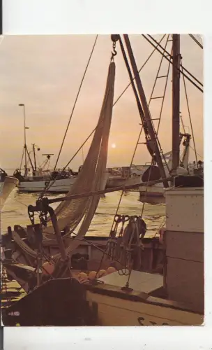 BF25575 bateaux ship de peche au coucher du soleil france front/back image