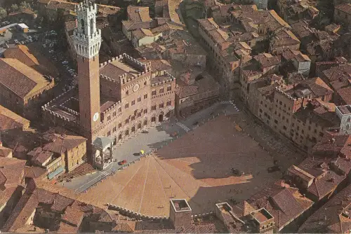 BF15365 siena piazza del campo vesuta aerea italy front/back image