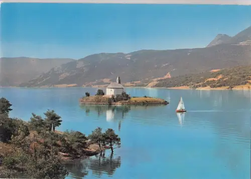 BF19726 lac de serre poncon la chapelle de st michel de france front/back image