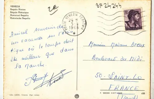 BF24244 venezia regato storica italy front/back image