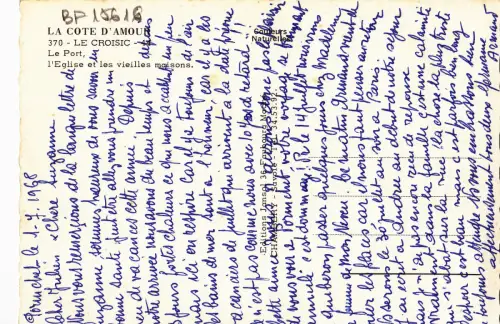 BF15616 le croisic le port ship bateaux france front/back image