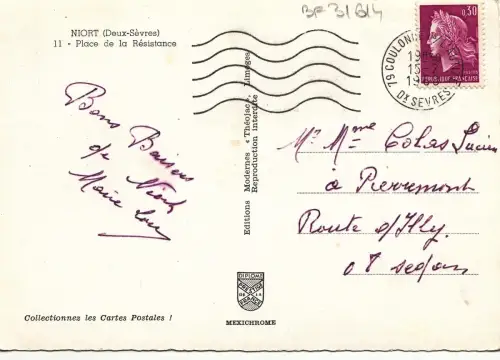 BF31614 niort d s place de la resistance france front/back image