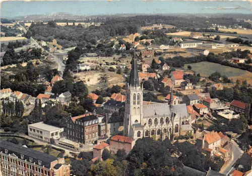 BG6985 alsemberg ol vrouwkerk luchtopname belgien CPSM 15x10,5cm