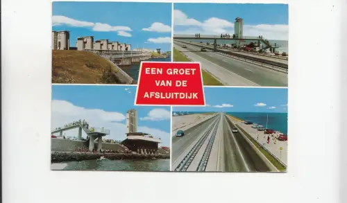 BF29876 Denkmal Afsluitdijk Niederlande Friesland Vorder-/Rückbild
