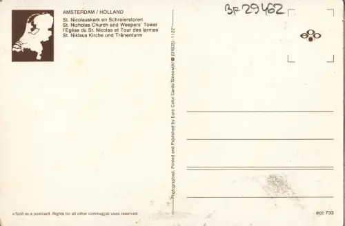 BF29462 amsterdam holland ship netherland front/back image
