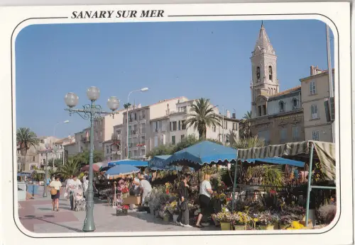 BF22082 sanary syr mer le marche aux fleurs france front/back image