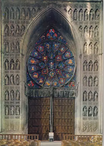 BF21638 cathedrale de reims marne grand portail france front/back image