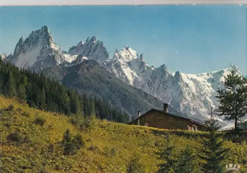 BF24535 les aiguilles de chamonix depuis le lavancher france front/back image