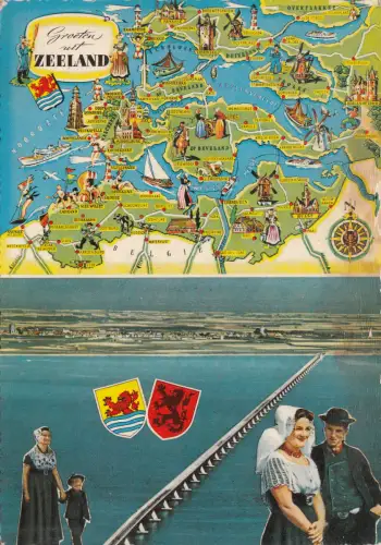 BF30821 Zeeland Kartentypen Cartes Niederlande Vorder-/Rückbild