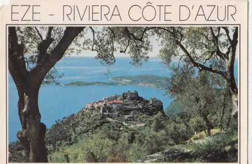 BF25179 eze village perche dominant la cote france front/back image