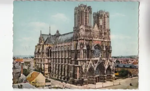 BF25448 reims marne la cathedrale france front/back image