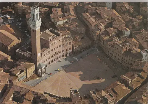 BF23476 siena piazza del campo veduta aerea italy front/back image