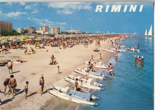 BF23566 rimini la spiaggia the beacl italy front/back image