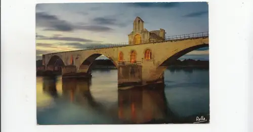 BF31560 avignon crepuscule au pont saint benezet france front/back image