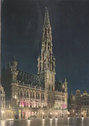BF30727 bruxelles grand place hotel de ville belgien front/back image