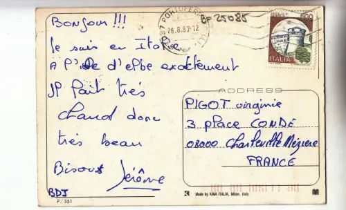 BF25085 Querformat Italien Vorder-/Rückbild