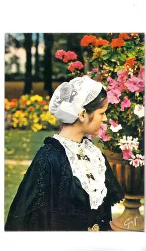 BF15370 anjou touraine coiffe et Kostüm regionaux france Vorder-/Rückbild