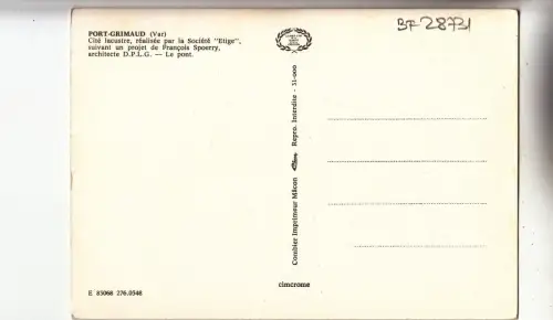BF28731 port grimaud var cite lacuster france front/back image