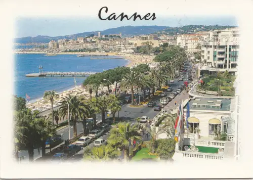 BF21822 cannes la croisette au fond le suquet france front/back image