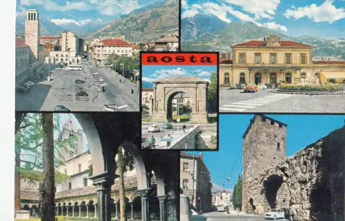 BF14592 aosta piazza della repubblica italy front/back image