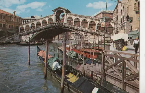 BF23373 venezia canal grande il ponte di rialto italy front/back image