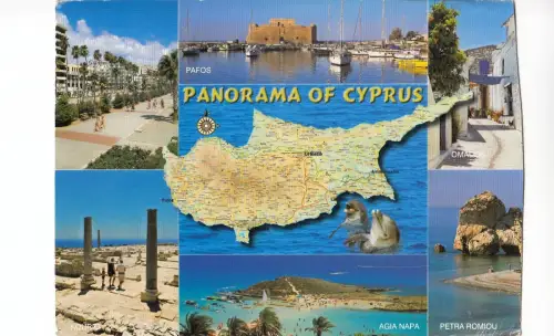 BF14338 Zypern Panorama Multi Views Vorder-/Rückbild