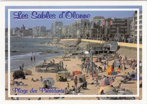 BF12570 les sables d olonne vendee la plage des preside france front/back image