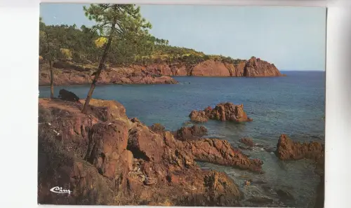 BF31310 l esterel la corniche d or roches rouges france front/back image