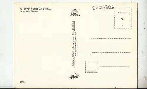 BF24396 super tignes le lac et la station france front/back image