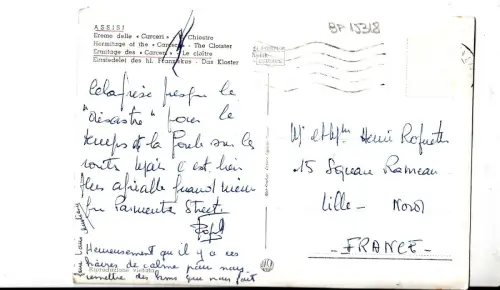 BF15318 assisi eremo delle carceri l chiostro italy front/back image