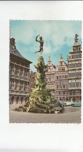 BF30768 anwerpen anvers belgium strandbeeld van brabo front/back image