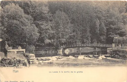 BF34431 han belgium la lasse a la sortie de la grotte front/back scan