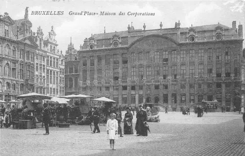 BF34661 grand place maison des corporations bruxelles belgium front/back scan
