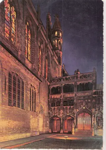 BF14968 brugge chapelle du saint sang la nuit belgien front/back image