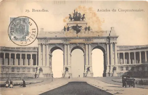 BF34571 bruxelles arcades du cinquantenaire belgium front/back scan