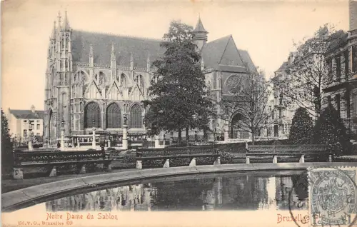 BF34796 notre dame du sablon bruxelles belgium front/back scan