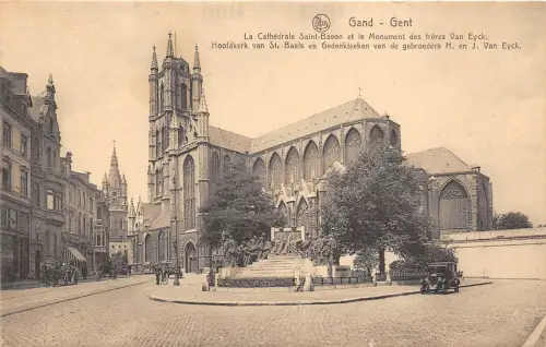 BF34457 gand gent la cathedrale saint bavon et le monu belgien 1 2
