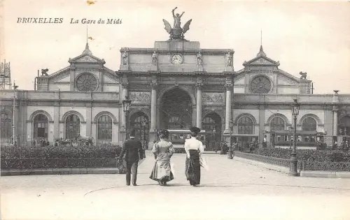 BF34375 bruxelles la gare du midi belgium front/back scan