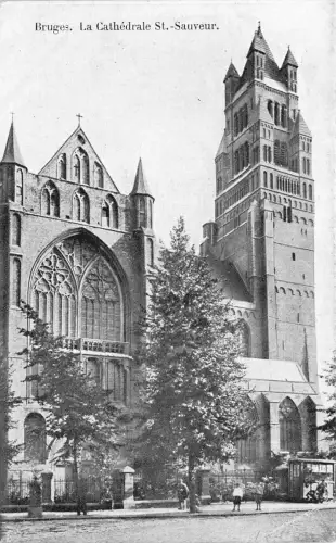 BF34574 bruges la cathedrale st sauveur belgien front/back scan