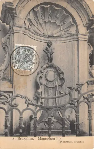 BF34470 bruxelles manneken pis belgium front/back scan