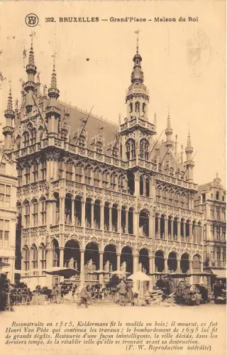 BF34654 bruxelles grand place maison du roi belgium front/back scan
