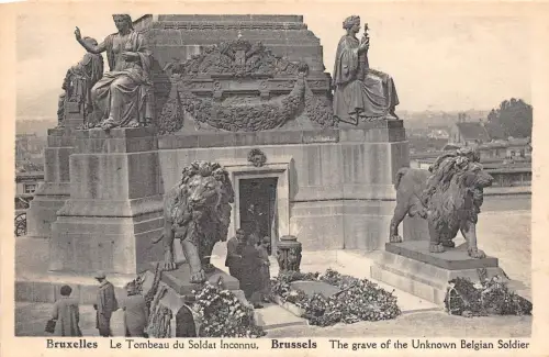 BF34696 le tombeau du soldat inconnu bruxelles belgium front/back scan
