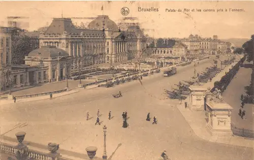 BF34668 bruxelles palais du roi et les canons pris belgium front/back scan