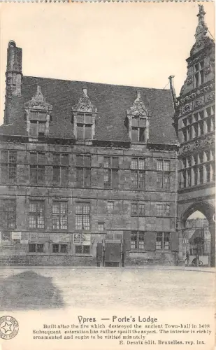 BF34702 Porte s Lodge ypres belgium front/back scan