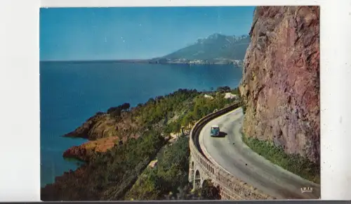 BF28766 corniche d or au virage de la pointe de l esqu france front/back image