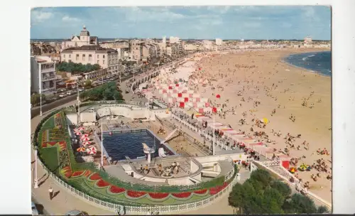 BF20452 les sables d olonne vendee la plage france front/back image