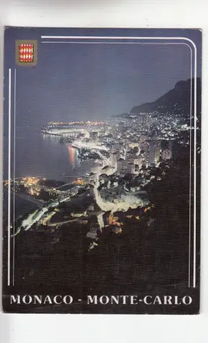 BF22400 monaco monte carlo vue generale de nuit france front/back image