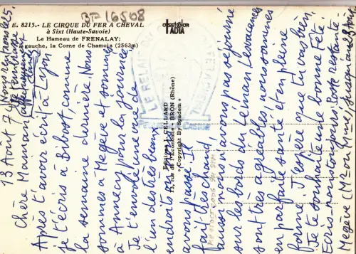 BF16508 le cirque du fer a cheval a sixt h s france front/back image