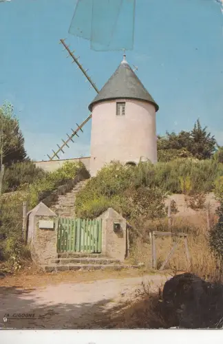 BF25566 noirmoutier moulen a vent windmill france front/back image