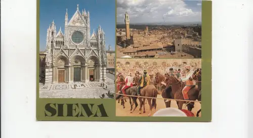 BF23174 siena il duomo panorama il palio italy front/back image